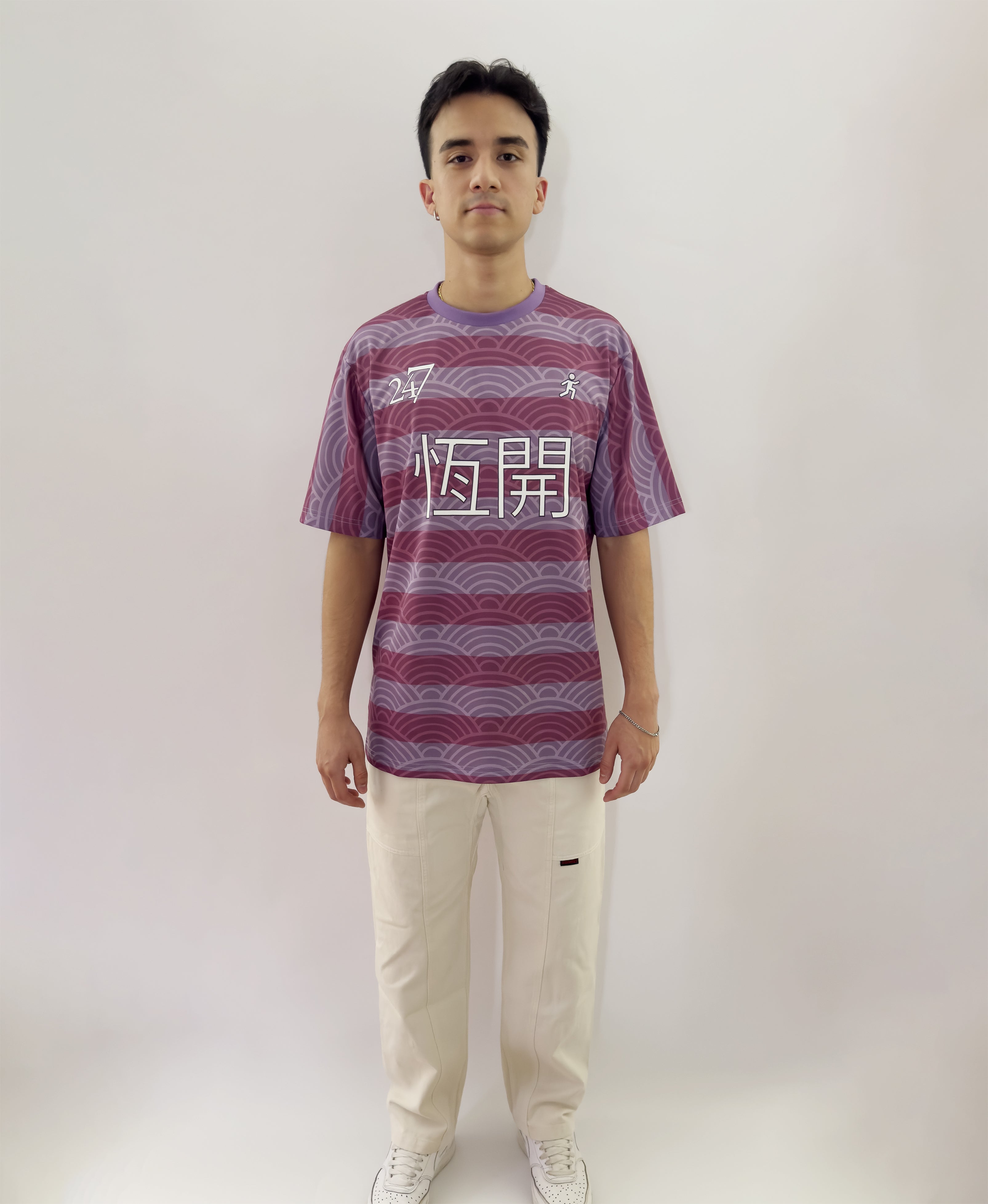 always open mens 2024 "home" jersey with embroidery, ribbed collar, heat press, and Japanese pattern mode picture with pants