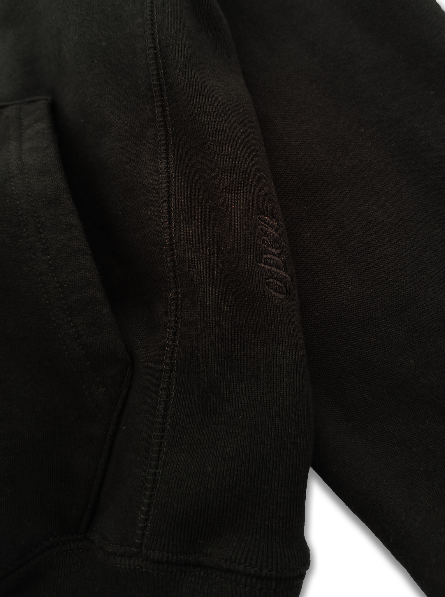 LA-made oversized hoodie: rare stitching, ultra-soft fabric. Comfort meets style under $50. black front ribbed siding